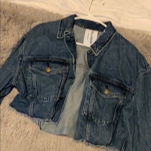 collusion cropped denim jacket